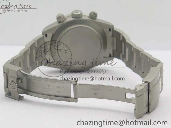 1225 Daytona Newman Sandblasted SS White Black Dial On SS Bracelet A Functional 3522